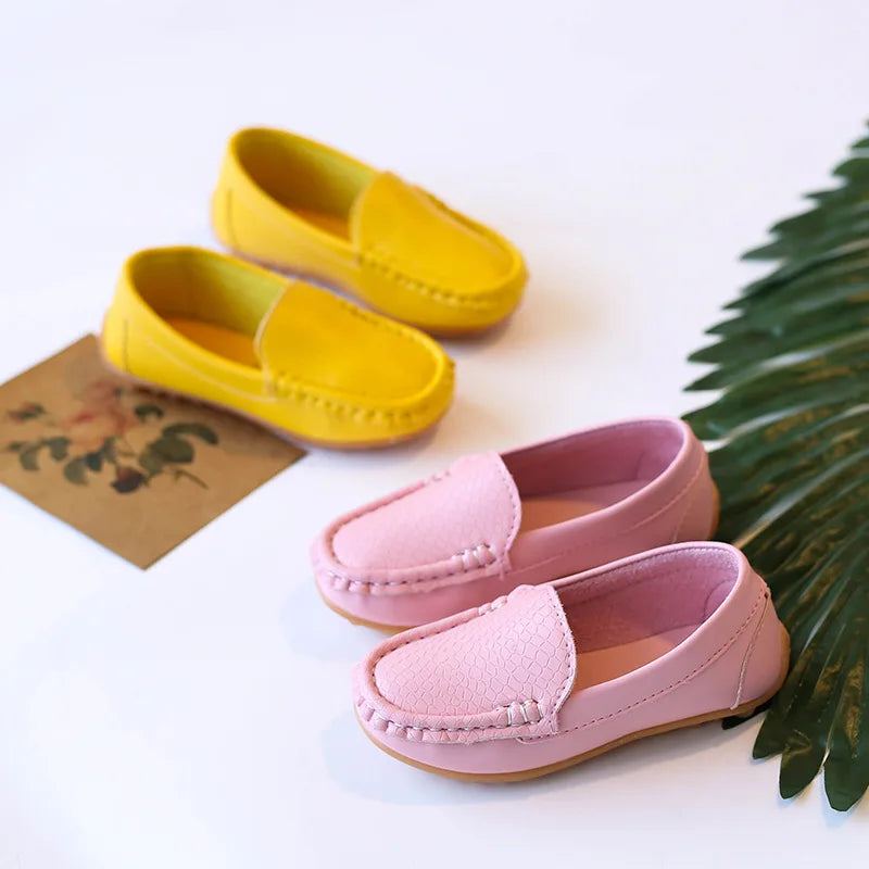 아기신발 Hot All Size21-36Children Shoe PU Leather Casual Shoe Boy Girl Shoe Soft Comfortable Loafers Slip on Kid Shoes Zapatos Niña