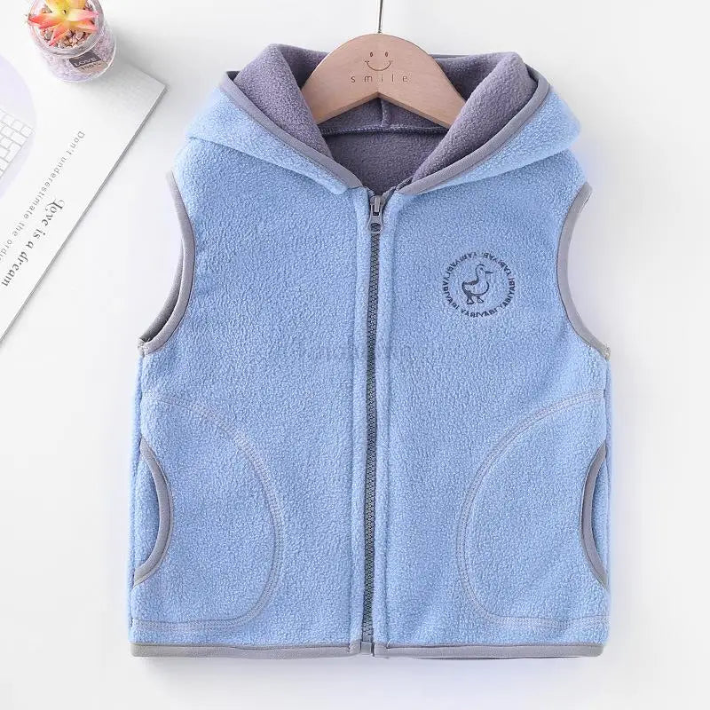 Brand Windproof Hooded Zip Full Fleece Child Coat Thicken Double Fleece Boys Jackets Kids Outfits Children Outerwear 2-14 Years