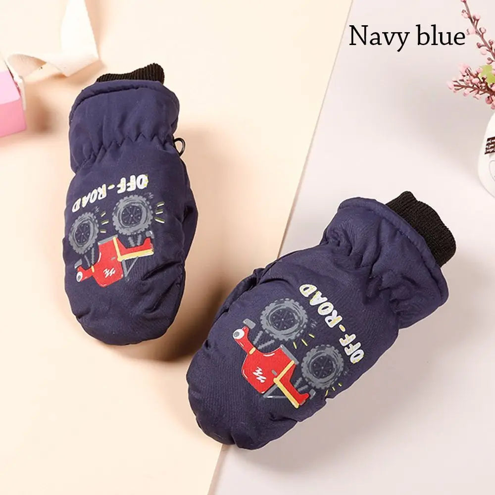 Baby Kids Gloves Winter Warm Thick Windproof Cartoon Rabbit Full Finger Mittens For Children Toddler Boys Girls 0-5 Years