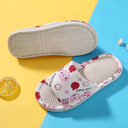 Kids Home Slippers Indoor Floor Soft Children Summer Slipper Lightweight Boy Girl Bedroom Shoes Open Toe Flip Flops