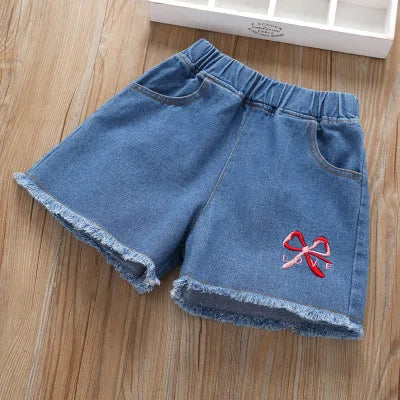 Girls Denim Shorts Teenagers Summer Lace Short Pants Kids Beach Clothes Children's Shorts For Teenage Girls