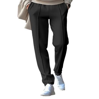 2024Spring American Casual Three-Dimensional Single Pleated Drape Men's Suit Pants Loose Drawstring Track Sweatpants