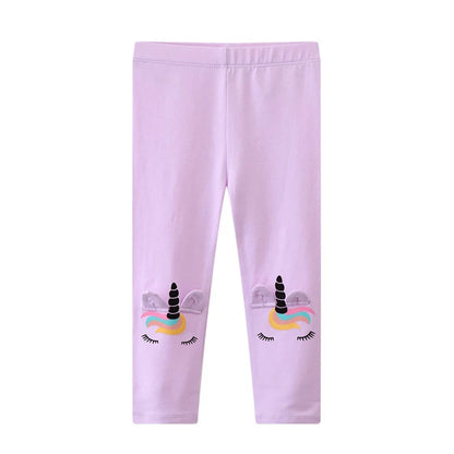 Jumping Meters Girls Pencil Pants Fashion Children's Leggings Floral Full Length Baby Trousers Skinny Pants Costume Children