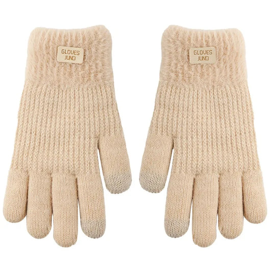 Touch Screen Winter Gloves Warm Knitted Driving Gloves Full Finger Full Finger Gloves Cycling and Driving Fashionable Luxury