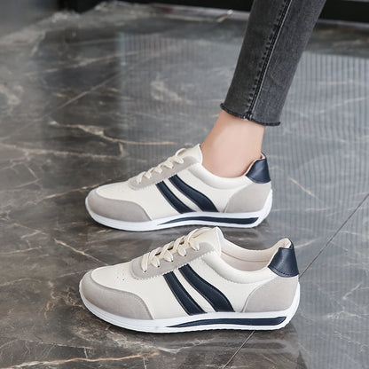 Seasonal New Women Flat Sole Single Shoes Oversized Casual Sports Shoes Running Tennis Low Top Lace Up Women Shoes