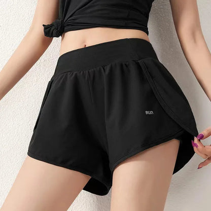 Yoga Shorts for Women Summer Fitness Shorts Biker Workout Running Sports Shorts Quick Drying Sportwear With Pocket Breathable