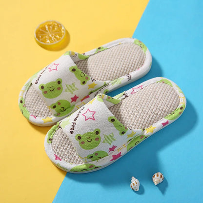 Kids Home Slippers Indoor Floor Soft Children Summer Slipper Lightweight Boy Girl Bedroom Shoes Open Toe Flip Flops