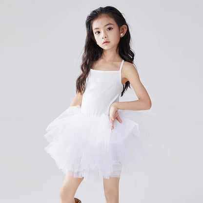 New Girl Ballet TuTu Dress 1-8 Ys Fashion Professional Kids Dancing Party Dress Performance Costume Princess Wedding Dress