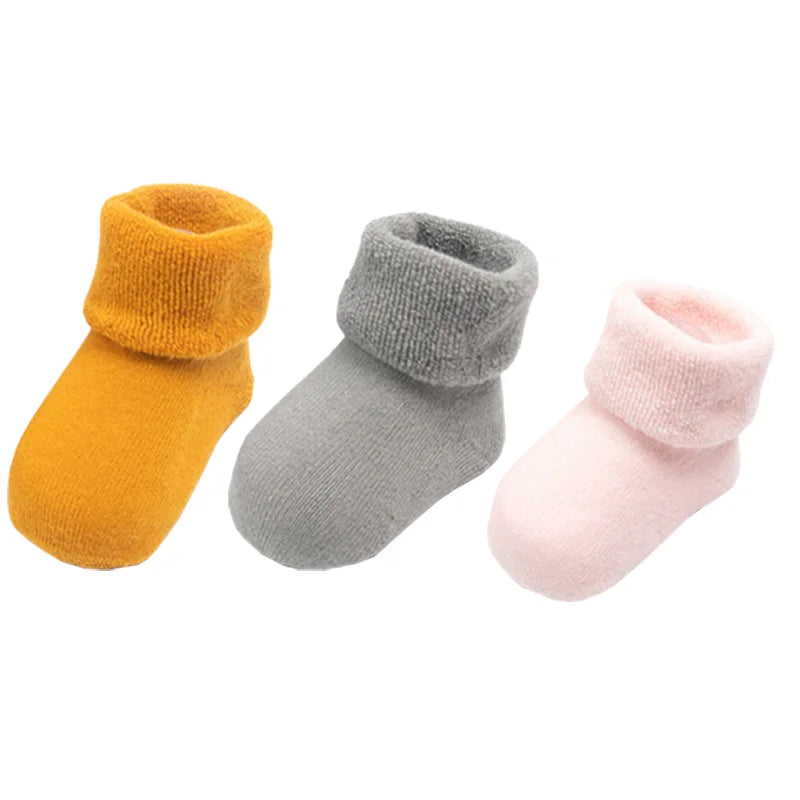 3Pair/lot New baby socks thick warm autumn winter boys girls baby socks