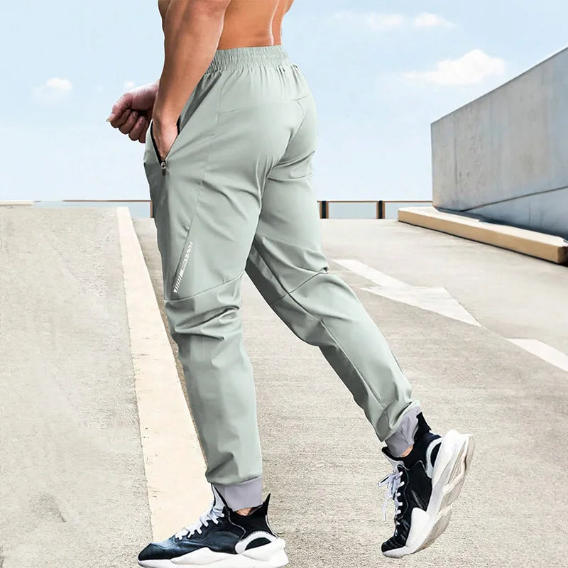 Summer Men's Stretch Sweatpants Elastic Waist Jogger Men's Pants Outdoor Training Fitness Breathable Pants Men's Casual Pants