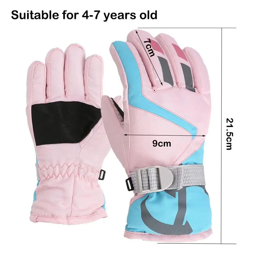 Boy Girls Ski Snowboard Windproof Gloves Children Kids Winter Snow Warm Gloves Waterproof Thicken Keep Warm Winter Must