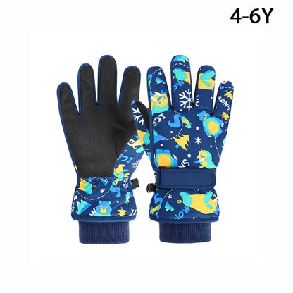 High Quality Children Kids Ski Gloves Winter Snowboard Snow Warm Glove Boys Girl Waterproof Thicken Mittens Keep Finger Warm