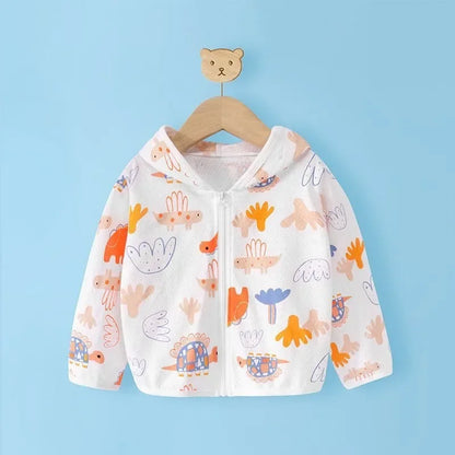 2024 Baby summer jacket Baby boys and girls pure cotton skin clothes air-conditioned clothes