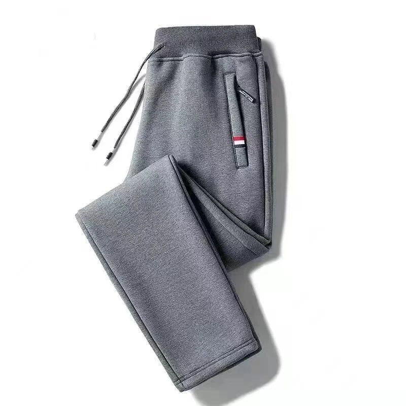 L-8XL Plus Size Casual Pants Men's Autumn Loose Straight Sports Handsome Joggers Large Size Elastic Waist Solid Color Sweatpants