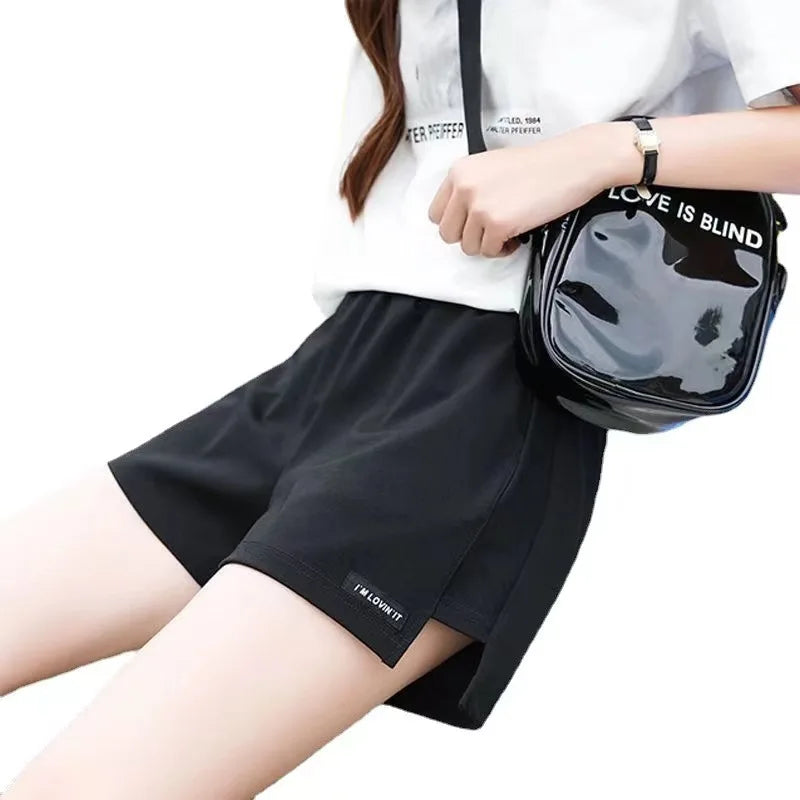 Summer Fashion Casual Bottoms Shorts Women Candy Color Breathable Plus Size Shorts Casual Lady Elastic Waist Sports Short Pants