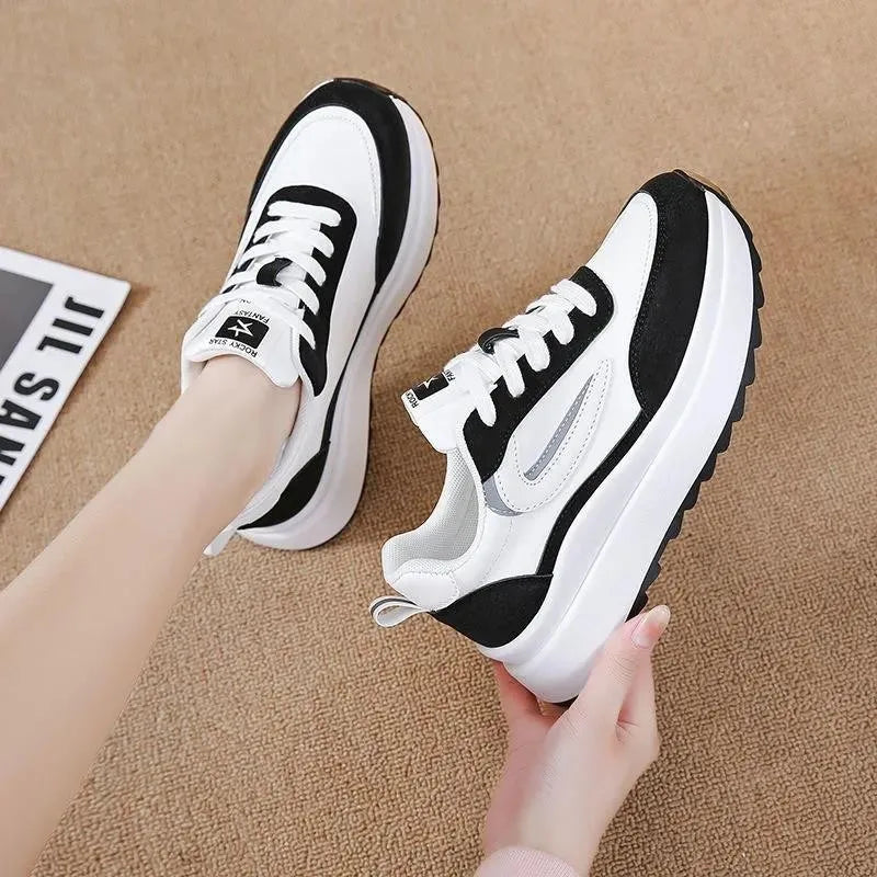 Autumn Running Shoes Women Thick Sole Casual Shoes Fashion Platform Sneakers Woman Designer Shoes Flat Walking Shoes for Women