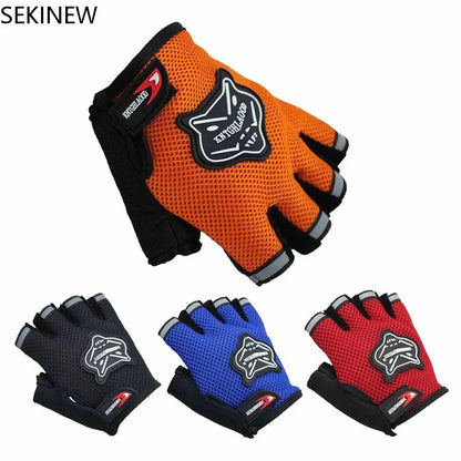 Kids Adult Half Finger Mesh Cycling Gloves Climbing Outdoor Sport Bicycle Bike Children Men Women Anti Slip Breathable Glove