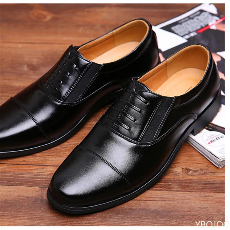 Men Dress Shoes Luxury Brand Business Leather Shoes for Mens Comfortable Pointed Social Shoe Male Sports Casual Footwear