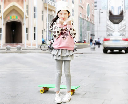 New  Autumn Winter Girls Dress Leggings Design Printed Cotton Children's Pants Kids Leggings Girl Skirt Children Dress