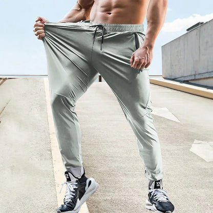 Summer Men's Stretch Sweatpants Elastic Waist Jogger Men's Pants Outdoor Training Fitness Breathable Pants Men's Casual Pants