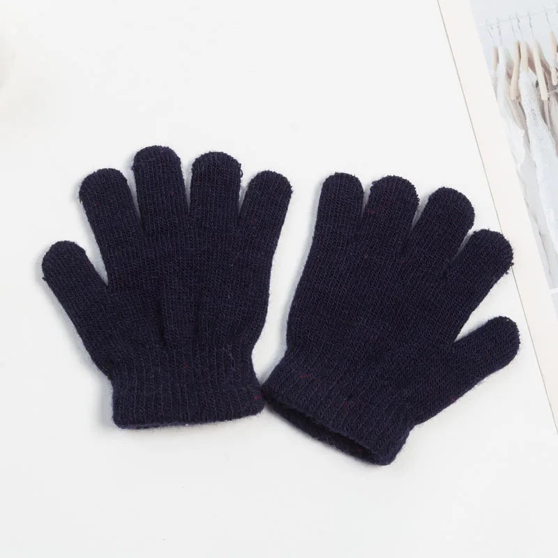 For 1-3 Years Unisex Children Boys Girls Winter Keep Warm Thick Gloves Kids Mitten Full Finger Wrist Gloves