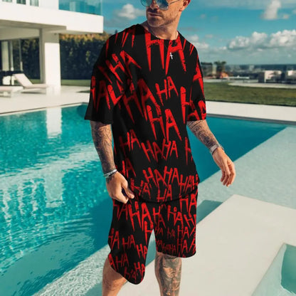 Men's 3D Printed Fashion Clothes For Man Print Streetwear Summer T Shirt Shorts 2 Piece Suit Casual Sportswear Men Tracksuit