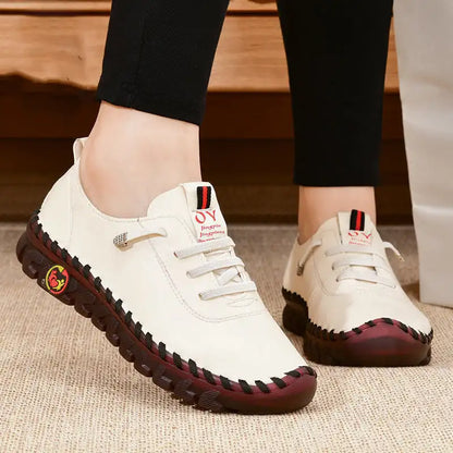 Sneakers Women Shoes Platform Loafers Lace Up Leather Flat Slip-On New Spring Casual Mom Shoe Mujer Zapatos Chaussure Femme