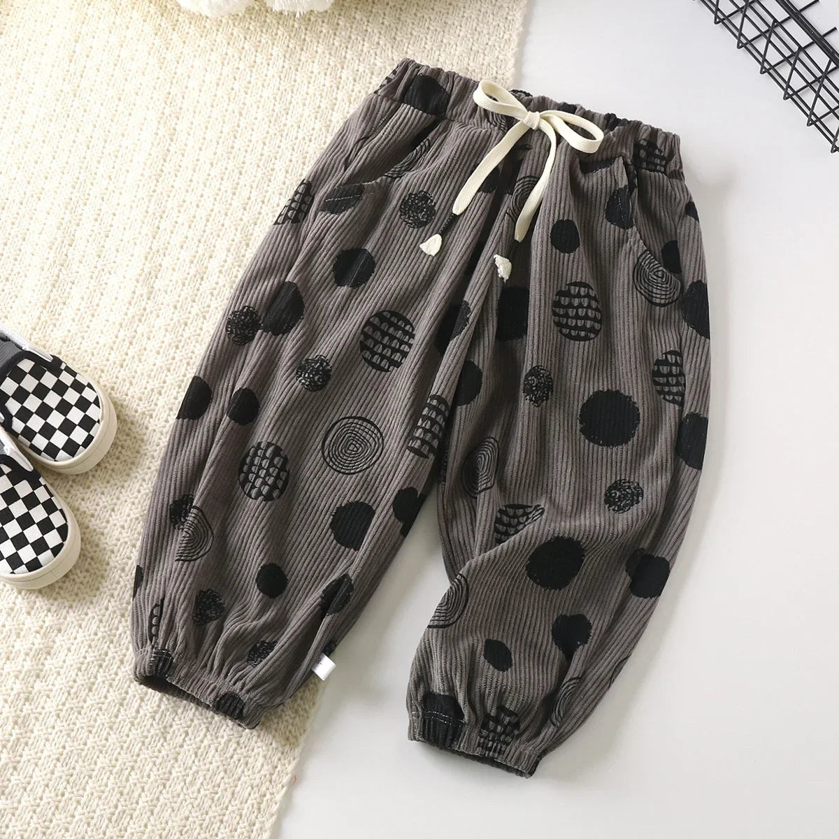 Children Pants 2023 Autumn Winter Trousers for Kids Thicken Boys Girls Joggers Korean Lantern Trouser Baby Sweatpants 1-8