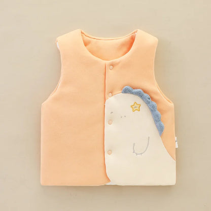 0-1Y Newborn Baby Vest Cotton Toddler Waistcoat Sleeveless Jacket for Girls Boys Vests Winter Children Clothes Cartoon