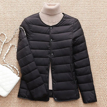 Autumn Winter Thin Light Liner Warm Parkas Women 2024 Lightweight Short Down Cotton Jacket Woman All Match Cotton Padded Coats