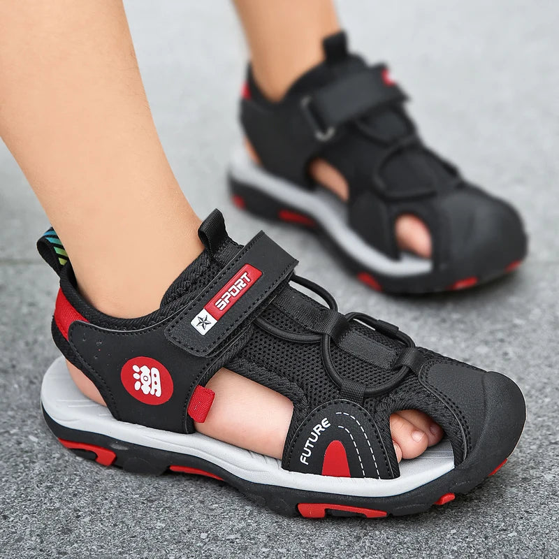 Breathable sports sandals for boys and girls, summer cartoon sandals, casual beach shoes, soft soled children's shoes