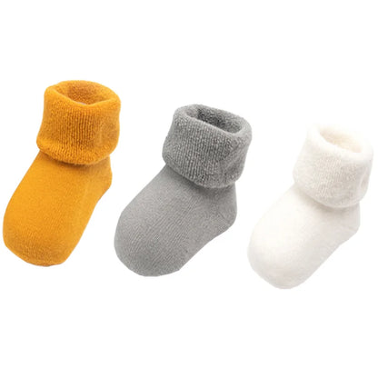 3Pair/lot New baby socks thick warm autumn winter boys girls baby socks