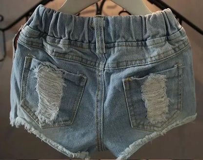 Summer Fashion Kids Clothes for Girls Shorts Cute Cartoon Daisy Denim Shorts Girls Kawaii Pearl Jean Shorts Pants Plus Size