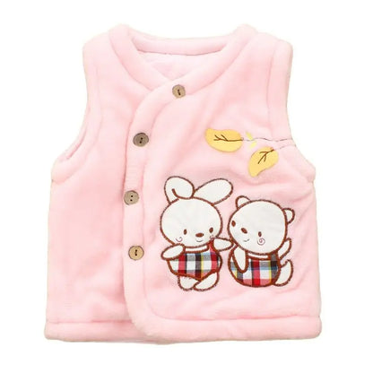 0-2Y Winter Newborn Baby Vest Fur Baby Waistcoat Kids Jackets for Girls Boys Children Clothes Fur Coat Jacket Sleeveless Toddler