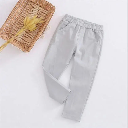 2022 new spring autumn Linen Korean version boys pants girls harem pants Kids clothes baby toddler joggers children's clothing