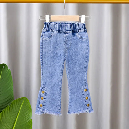 2024 New Baby Girl Pants Lounge jeans Leggings Spring Children Skinny Pant Kid Long Trouser