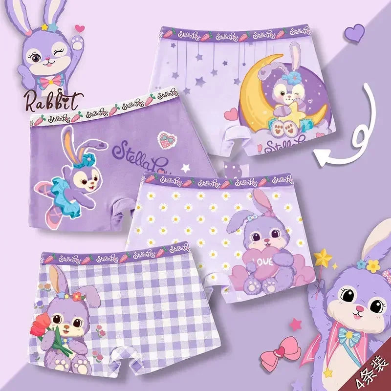 Kuromi Lynabel Cartoon Girls Briefs Quadrangle Cotton Boxer Shorts 3-12 Years Children Antibacterial Panties Girls