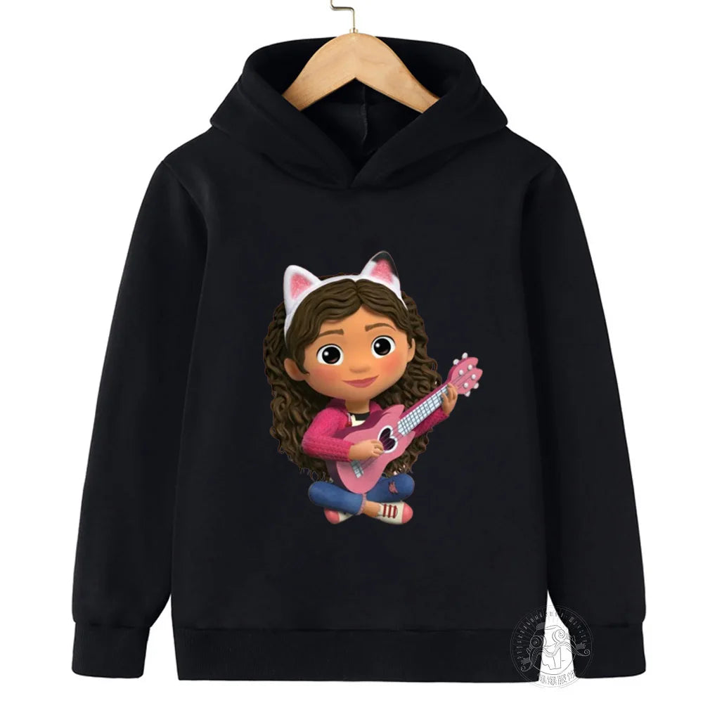 Fashion Gabby's Dollhouse Kids Cartoon Gabby Cats Hoodies Children Long Sleeve Coats Girls Clothes Boys Pullovers Sweatshirts