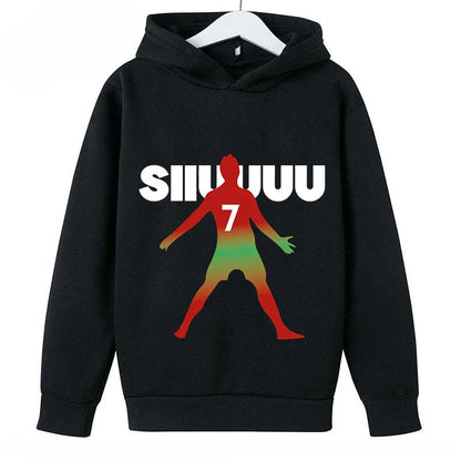 Children's Clothing Casual Children's Hoodie Spring and Autumn Sports Sweatshirt for Boys and Girls Ronaldo Printed Bluey