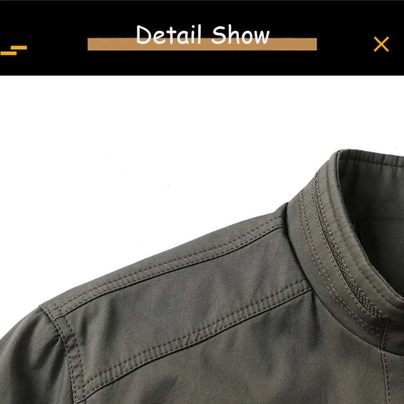 2024 New Men Spring Autumn Solid Color Lapel Comfortable Jacket Men Pocket Fashion Casual Outdoors Windproof Jacket Male Coat