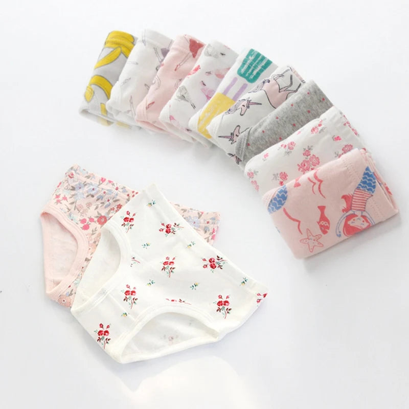 3 Pieces/Lot Children Underwear Set Cotton Baby Panties Cute Cartoon Kids Briefs Soft Toddler Underpants for Girls 4-10years