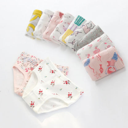 3 Pieces/Lot Children Underwear Set Cotton Baby Panties Cute Cartoon Kids Briefs Soft Toddler Underpants for Girls 4-10years