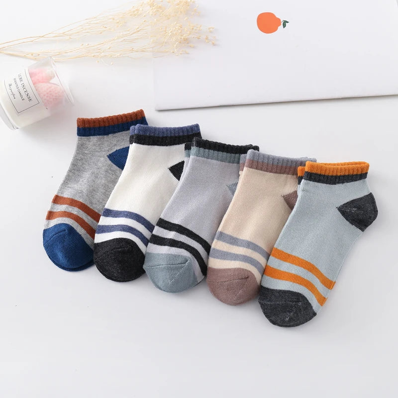 Spring and Summer Boys Short Socks Thin Children's Sports Socks Kids Boat Socks Baby Sweat-absorbing Socks