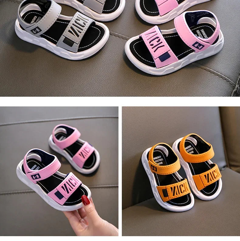 Children Sandals Students Non-slip Shoes Simple Generous Boys Girls Sandals Wear and Off Easy Soft Bottom Kids Casual Footwear