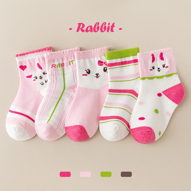 5Pairs Children's socks animal Print Comfortable Breathable Casual Soft Kids Socks thin socks for children носки летние детские