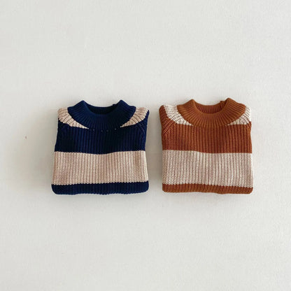 Korean version Korea Winter With A Knit Sweater Underwear Pullover Top Warm Boys and Girls Winter wool knitted top 0-5 years old