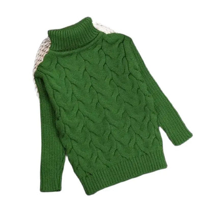 children's sweater Autumn Winter boy girl Knitted bottoming turtleneck shirts teenager solid high collar pullover sweater1-16Y