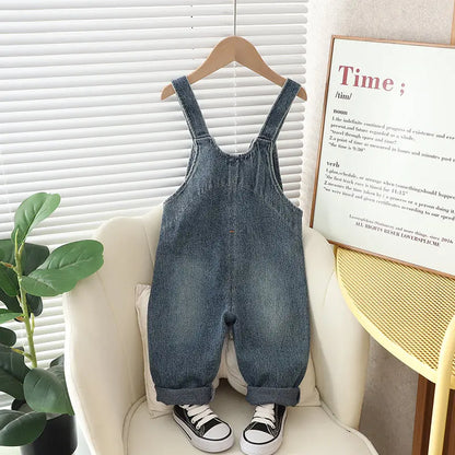 Spring Autumn Children Clothes Kids Boys Girls Cartoon Denim Pants Overalls Infant Outfit Kids Giraffe Fashion Toddler Casual