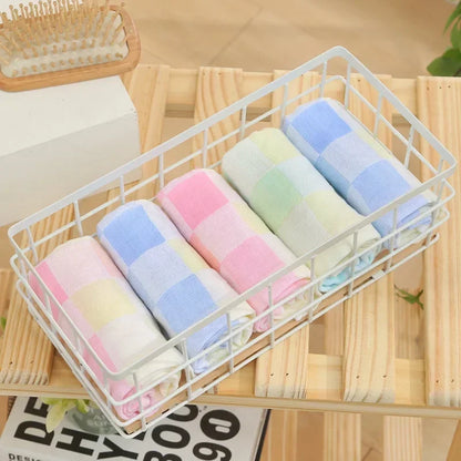 25*50cm Cotton Small Towel Double Gauze Children's Towel Square Cloth Dish Cloth Color Kindergarten Children Face Towel