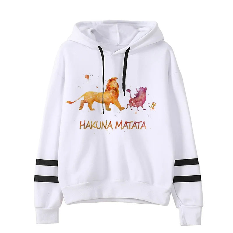 Fashion Cool  Hakuna Matata Hoodie Disney The Lion King Sweatshirt  Women Clothes Hoody Famale Hoodies Kawaii